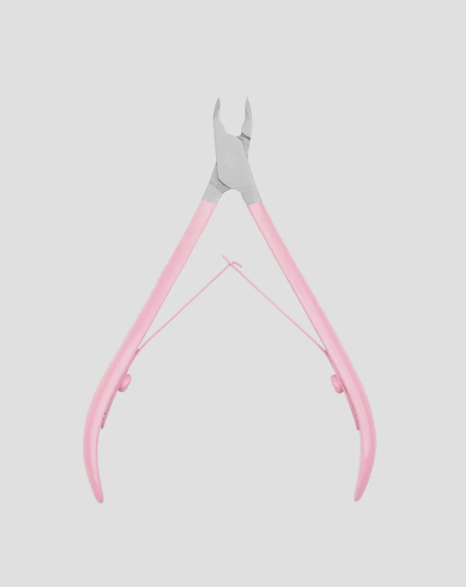 Alicate de cutículas profissional de 3 mm com cabo rosa acetinado You Beauty