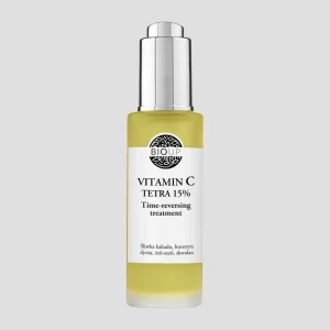 Vitamina C Tetra 15% Sérum de tratamento anti-tempo com âmbar e ginseng BIOUP