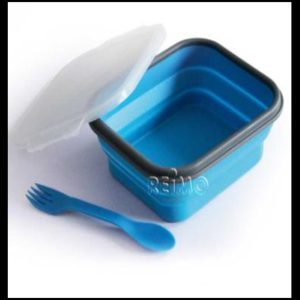 Caixa silicone dobravel c/talher