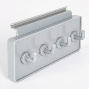 Suporte com ganchos cinzento 15 * 6 cm