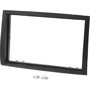 Moldura p/ auto-rádio Citroen, Fiat, Peugeot - 2 Din preto