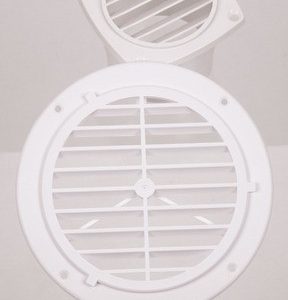 Grelha de ventilação, preta, exterior: 164mm, redonda (53033)