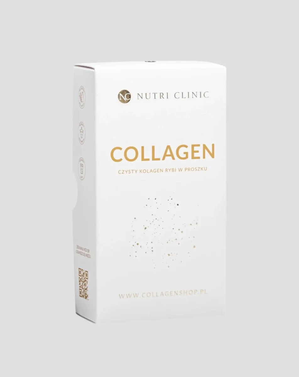 Tratamento com pó de colagénio de peixe durante 10 semanas 220g efeito anti-envelhecimento Nutri Clinic