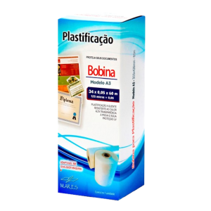 Bobina para Plastificação 34cmx60m 0,05 125micras